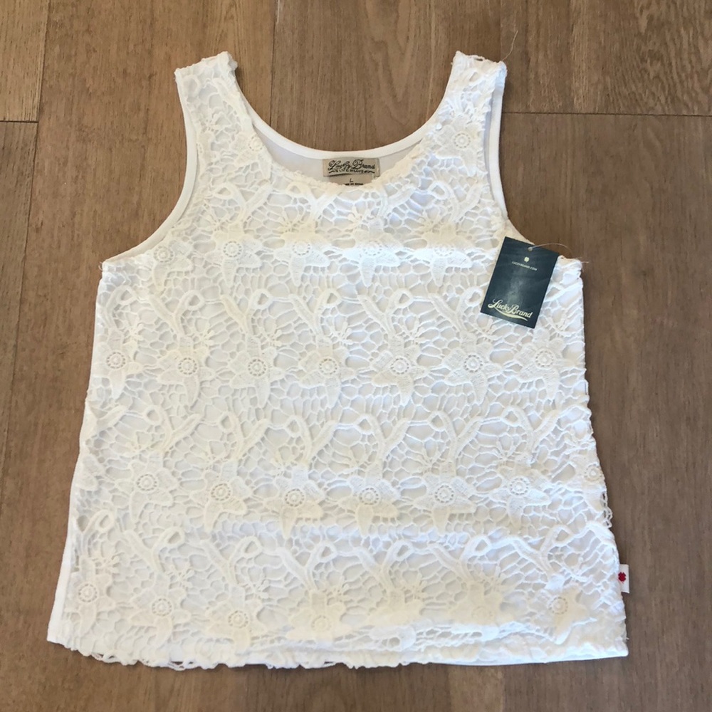 White lucky brand tank top